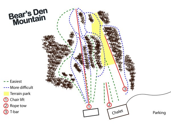 Bear's Den Mountain Trail Map